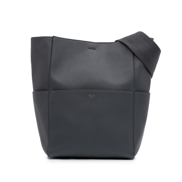 Pre-Loved Celine Medium Leather Seau Sangle Bucket Bag - Picture 1 of 12